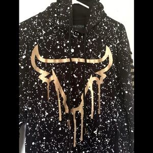 Chicago Bulls Black and Gold Hoodie